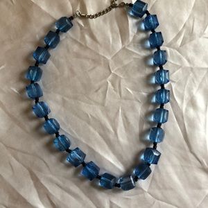 Blue Plastic Statement Necklace